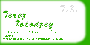 terez kolodzey business card